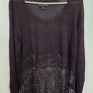 Rock & Republic Black and Red Knit Top